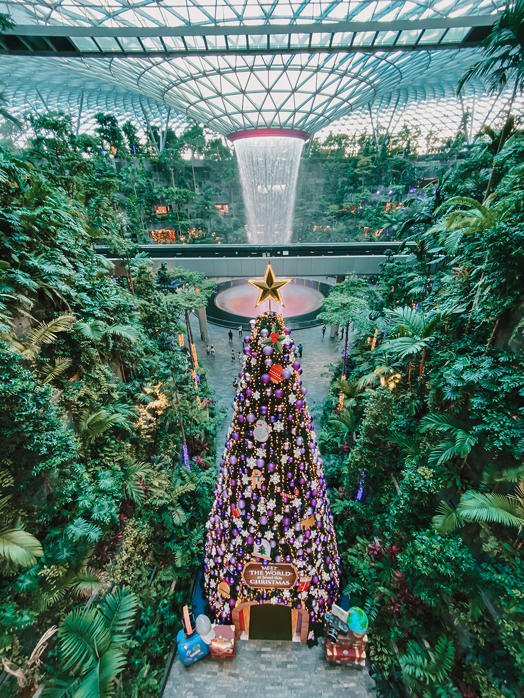 Changi Festive Village ushers in year-end cheer at Changi Airport with life-sized moving dinosaurs, spectacular light-ups, and Jewel’s magical 16-metre-tall Christmas tree and snowfall.