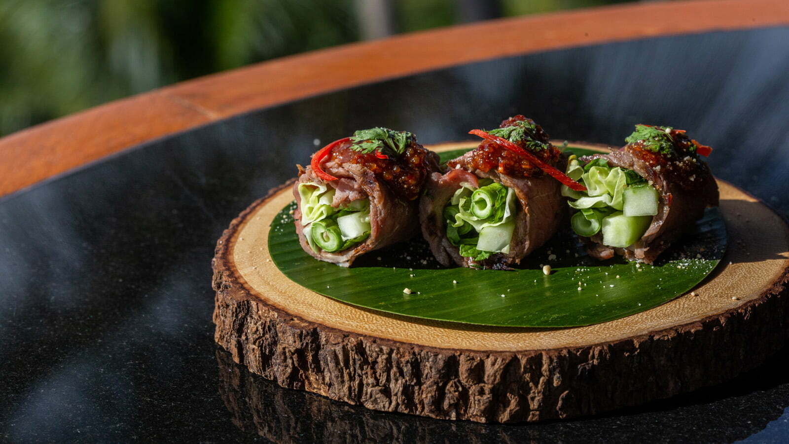 Nua yang jim jiew (grilled angus, dry chili) -Koh Thai Kitchen at Four Seasons Resort Koh Samui