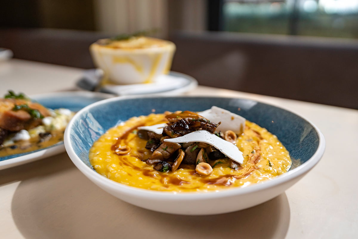 FIG & OLIVE - Pumpkin Risotto Mushrooms Trifolati, Toasted Hazelnuts, Ricotta Salata