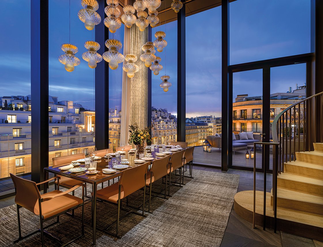 Bulgari Hotel Paris Penthouse Dining Room