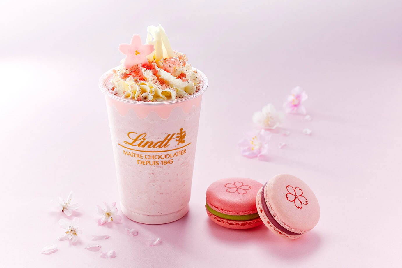 2022 Sakura Drink and Macaron from Lindt Chocolate
