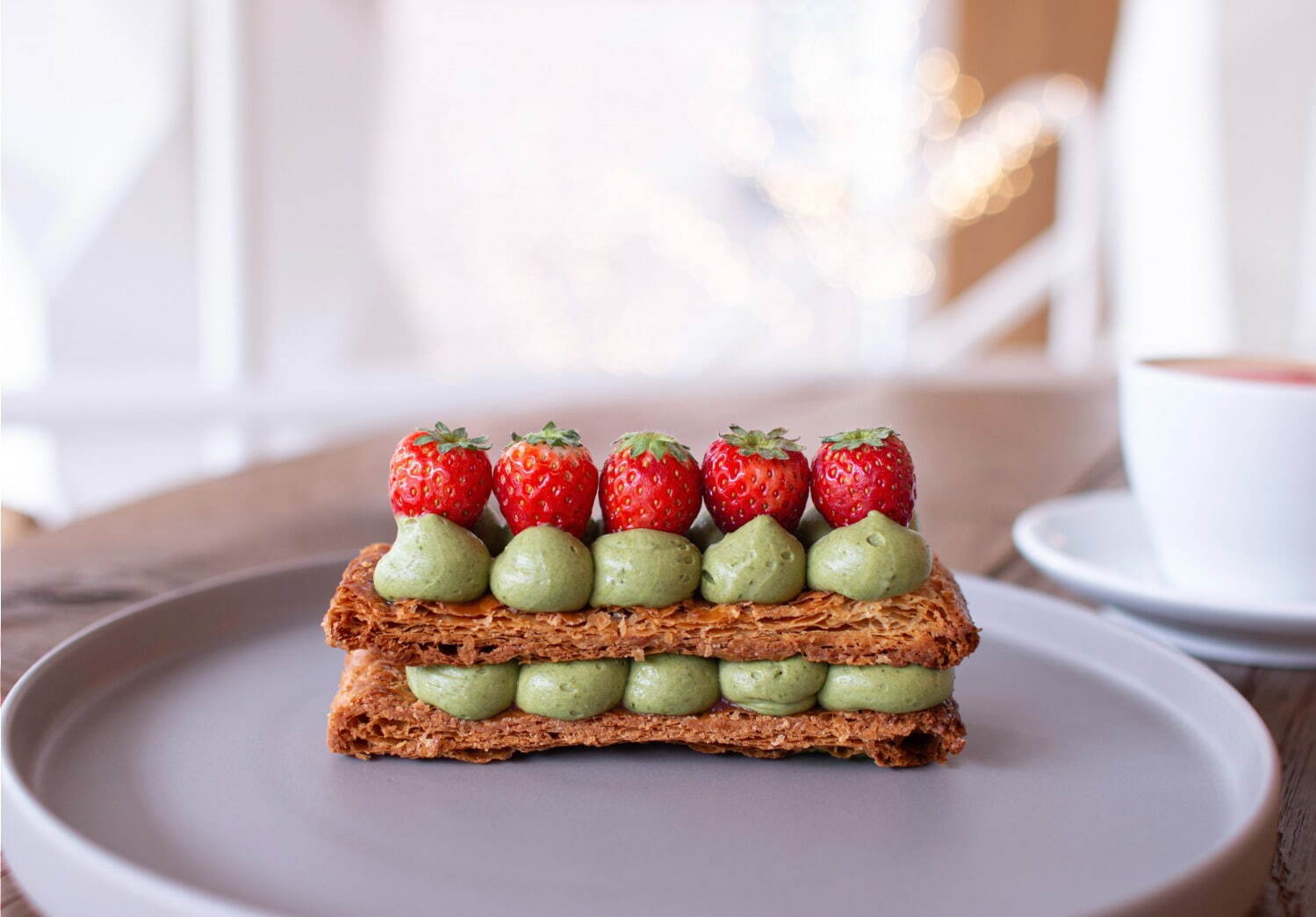 Strawberry and Matcha millefeuille - TREE by NAKED Yoyogi Park in Tokyo