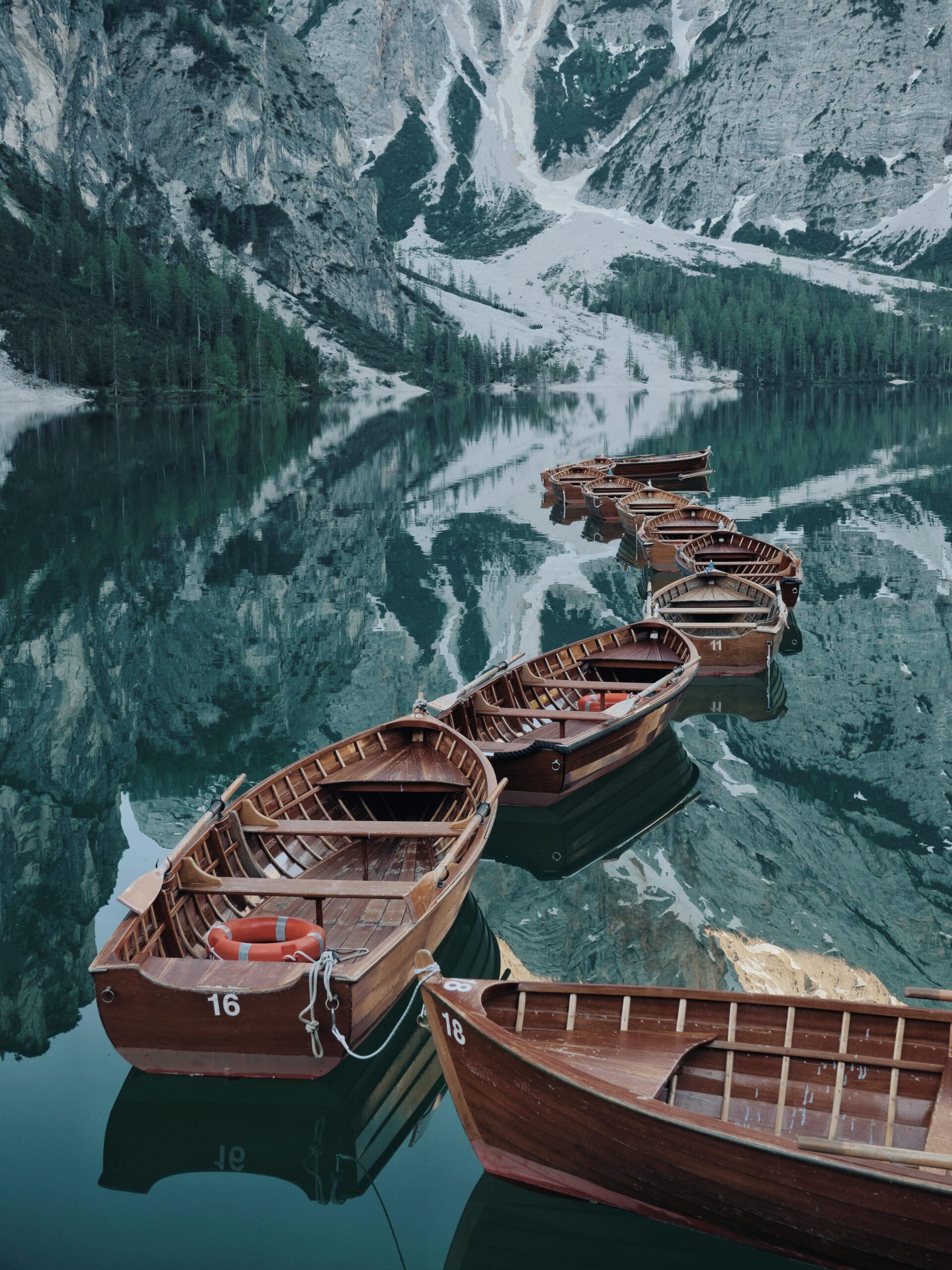 Lago di Braies - Photographer Name: François Philippe - This was taken on Lago di Braies, while exploring the Dolomites among brothers; waking up before dawn and going to bed after twilight, to enjoy the most beautiful light of the day!