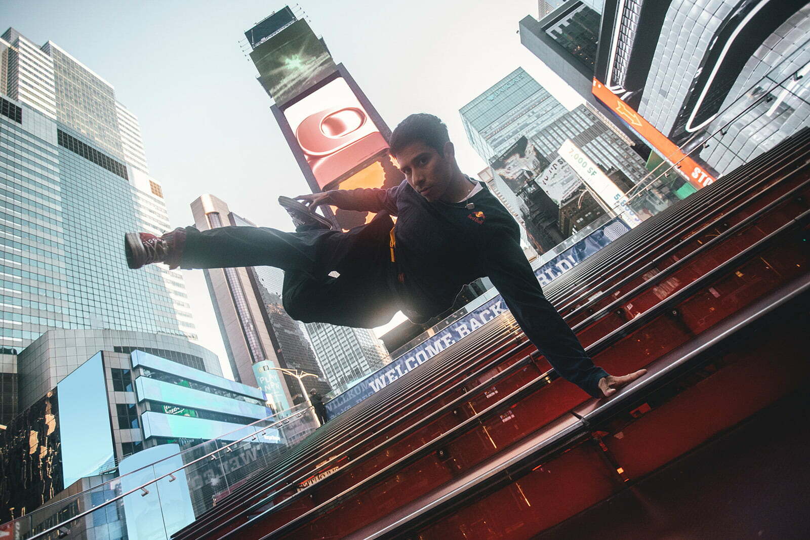 B-Boy Victor poses for a portrait at Red Bull BC One World Final New York 2022 in New York, USA on February 10, 2022