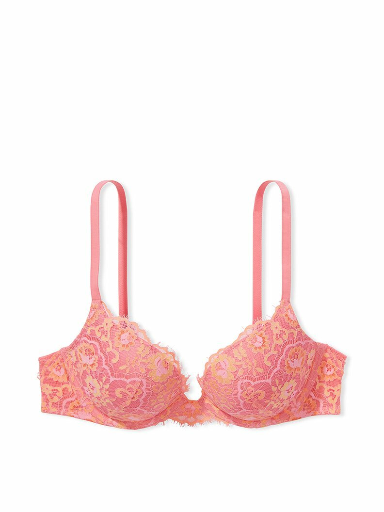 Dream Angels Crossdye Lace Push-Up Bra in Floral Lace