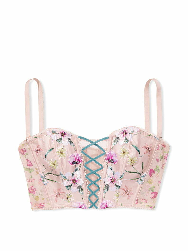 Dream Angels Spring-Bouquet Unlined Plunge Bra Top