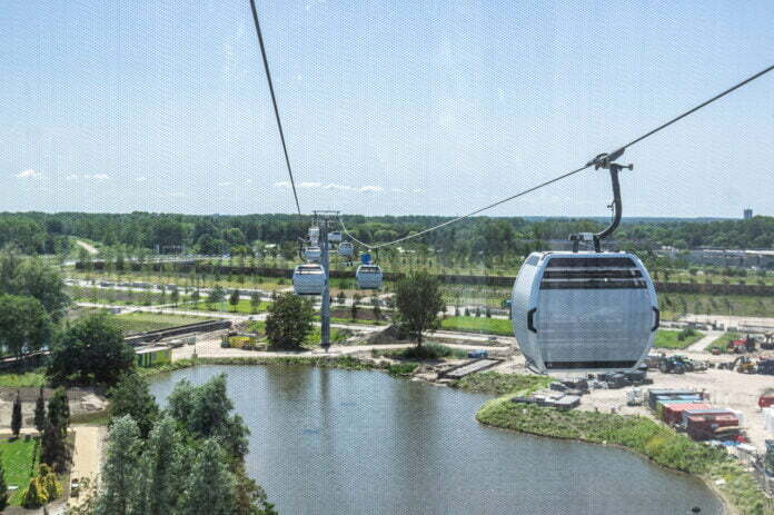 Cable car view from gondola - Floriade Expo 2022 Amsterdam - Almere