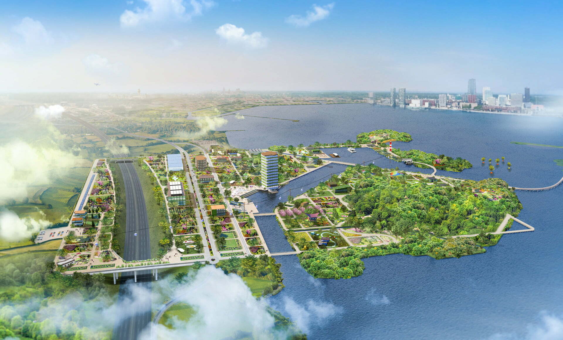 Floriade Expo 2022 Amsterdam - Almere Aerial view