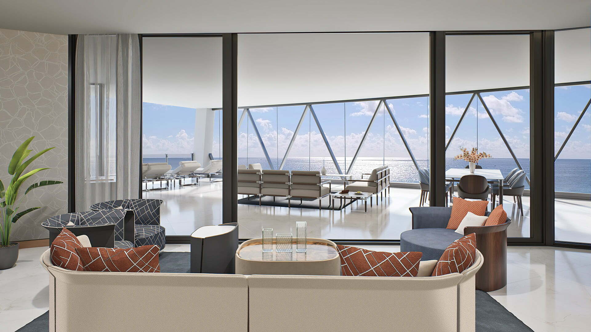 Bentley Residences Miami - East Unit - Living Room