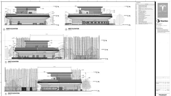Tesla Restaurant blueprint