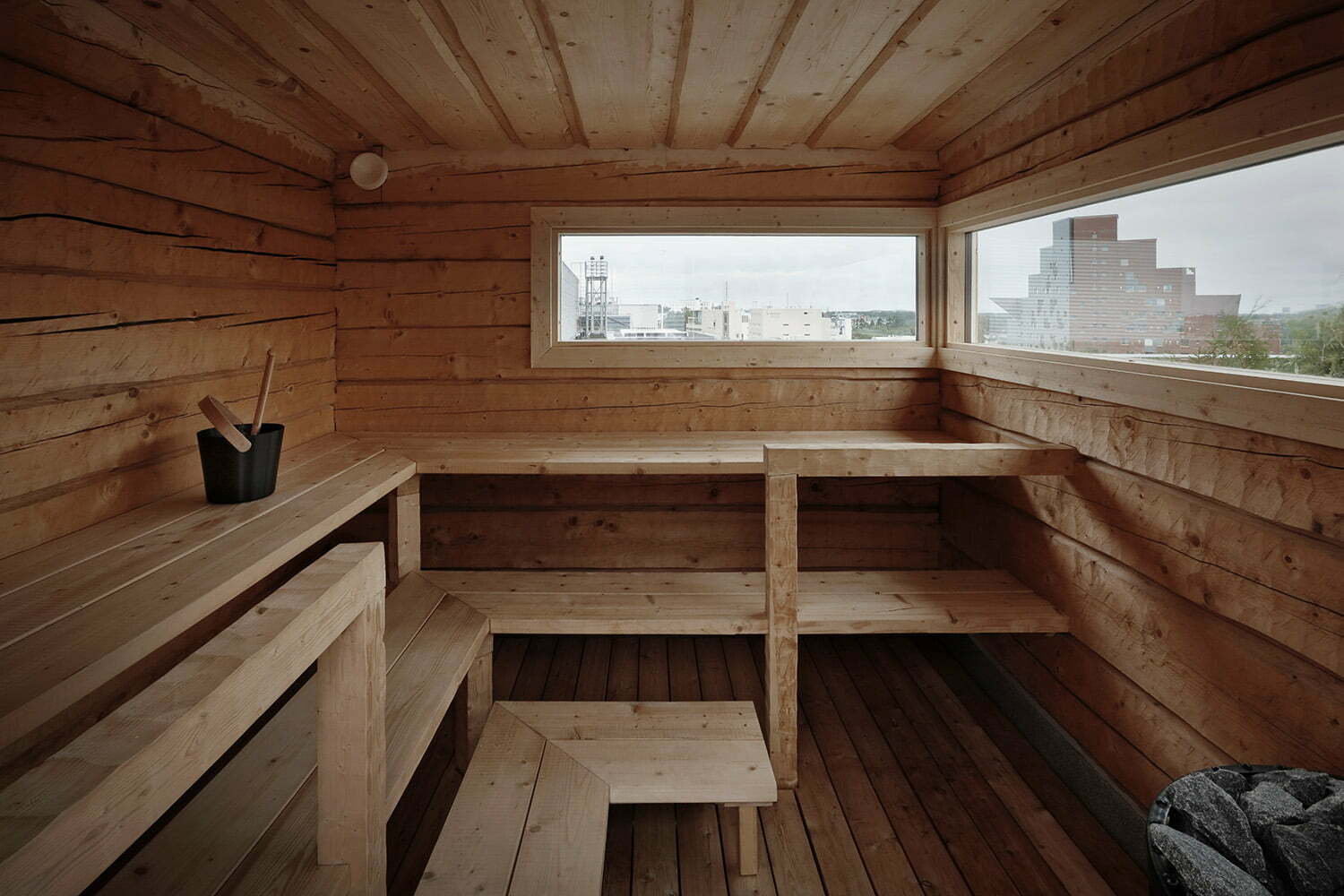 VALO Log Sauna at Rooftop Terrace