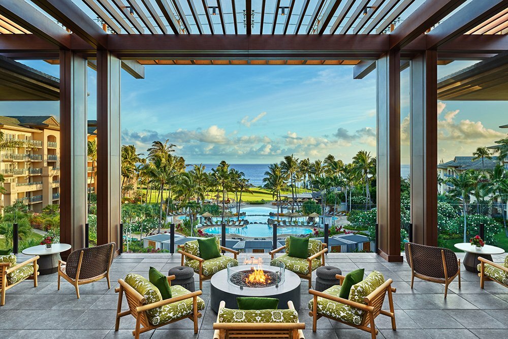 Lobby Lanai with Firepit - The Ritz-Carlton Maui, Kapalua