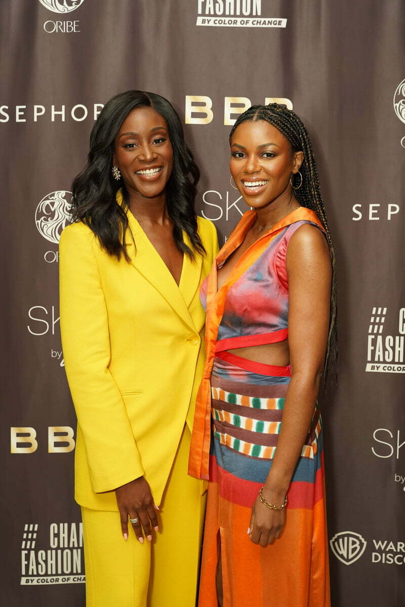 WEST HOLLYWOOD, CALIFORNIA - JUNE 24: Maude Okrah and Simone Tetteh during the BBR Hosts Celebration in Black Beauty Excellence at The West Hollywood EDITION on June 24, 2022 in West Hollywood, California. 