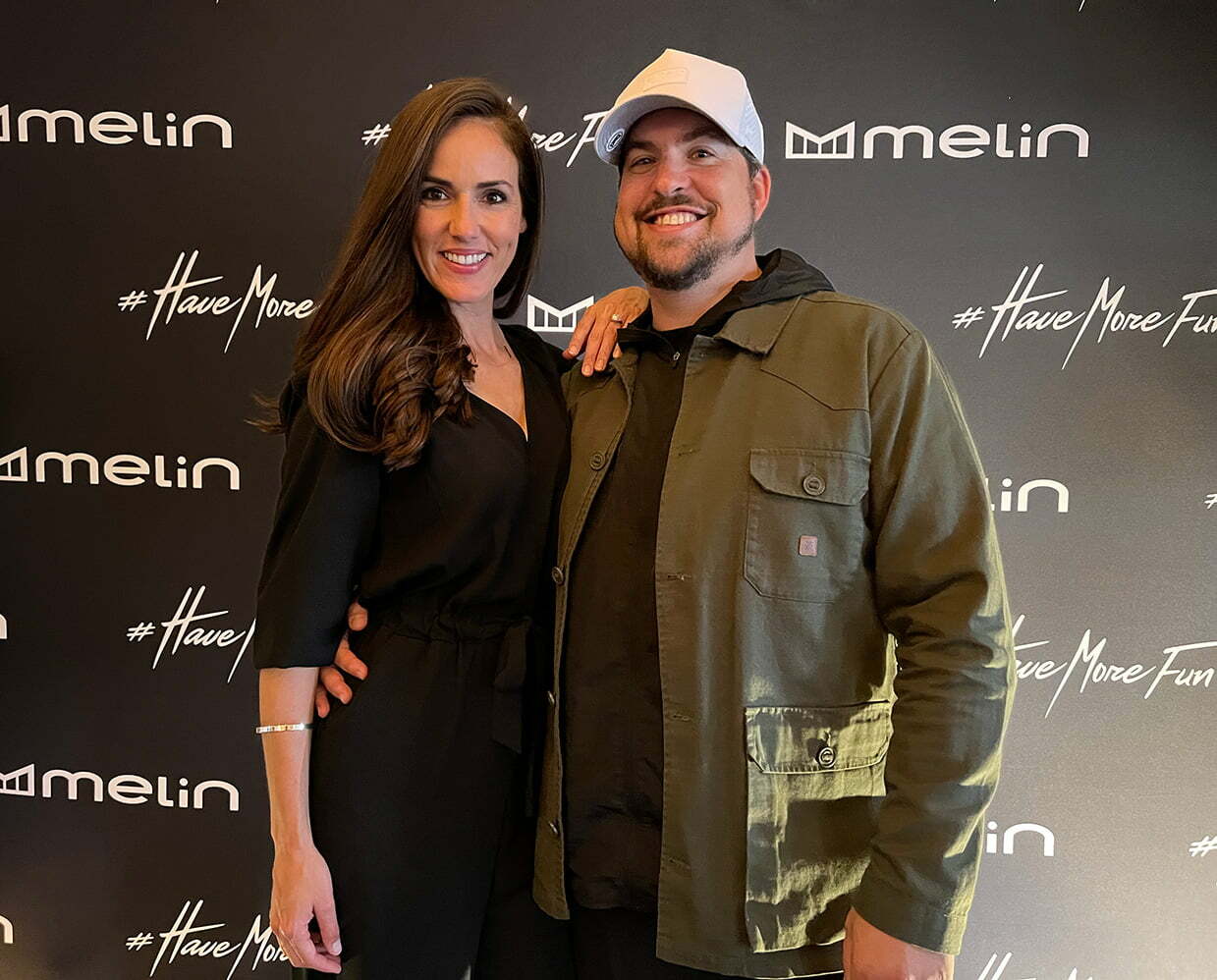 Melin co-founder Corey Roth and his spouse Megan at the grand opening party in Laguna Beach, California.  (Julie Chung/SNAP TASTE)