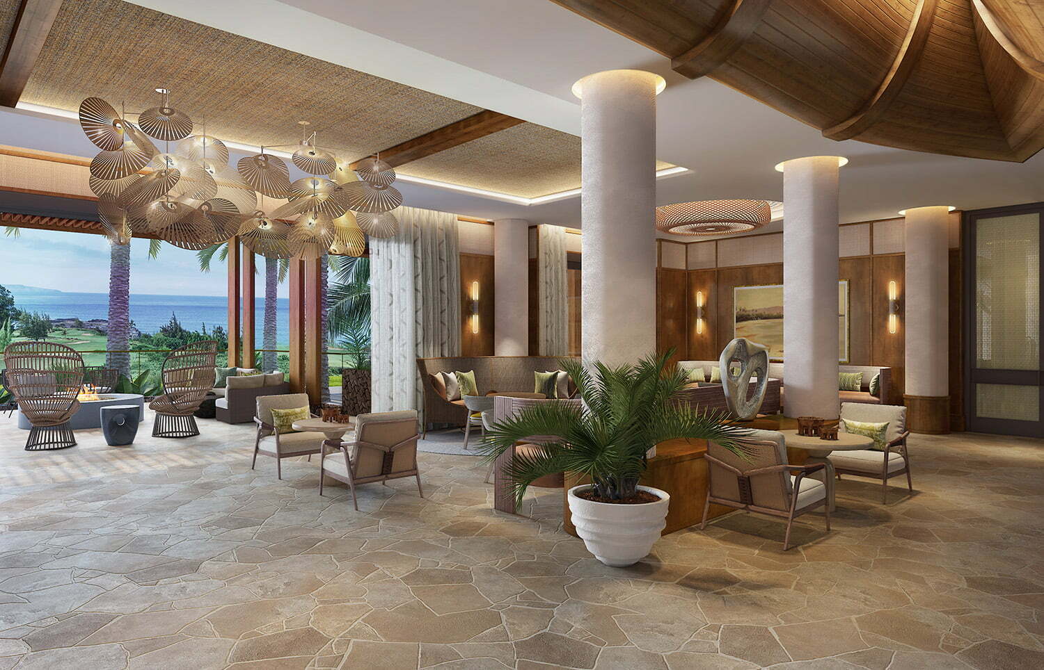 Rendering - Club Lounge Dining Bar View