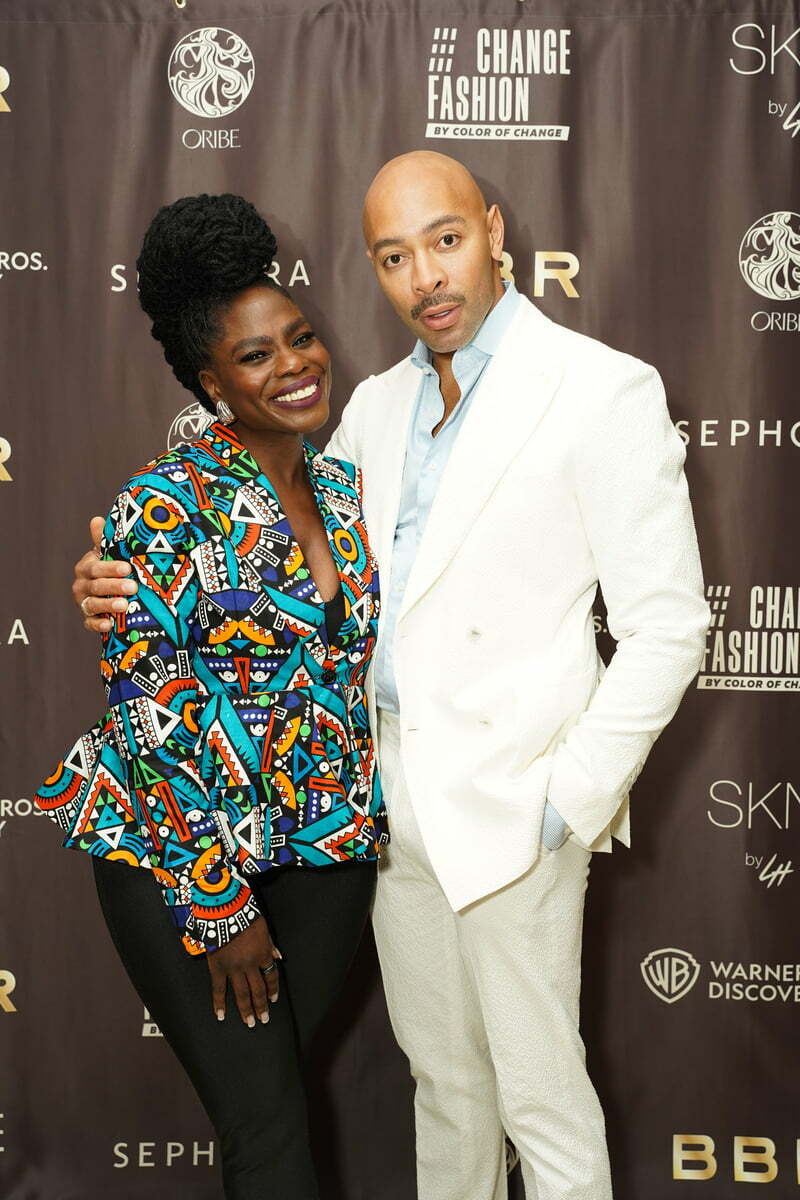 WEST HOLLYWOOD, CALIFORNIA - JUNE 24: Sir John Barnet and Danessa Myricks during the BBR Hosts Celebration in Black Beauty Excellence at The West Hollywood EDITION on June 24, 2022 in West Hollywood, California. 