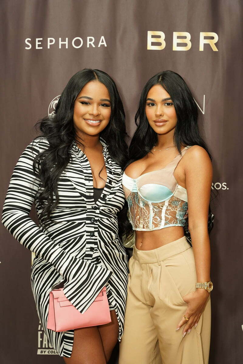 WEST HOLLYWOOD, CALIFORNIA - JUNE 24: Taina Williams and Amaya Colon during the BBR Hosts Celebration in Black Beauty Excellence at The West Hollywood EDITION on June 24, 2022 in West Hollywood, California. 