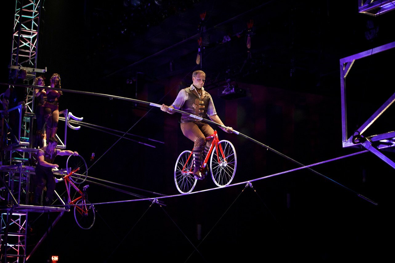 Wallenda Trick bike at Silver Dollar City in Missouri 