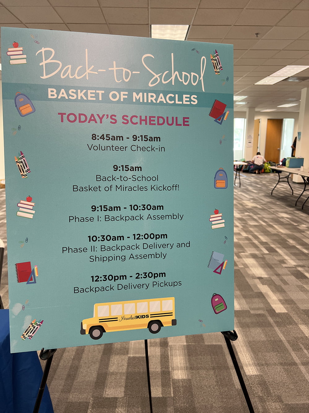 Miracles for Kids "Back-to-School Basket of Miracles" event in Irvine (Photo: Julie Nguyen/SNAP TASTE®)