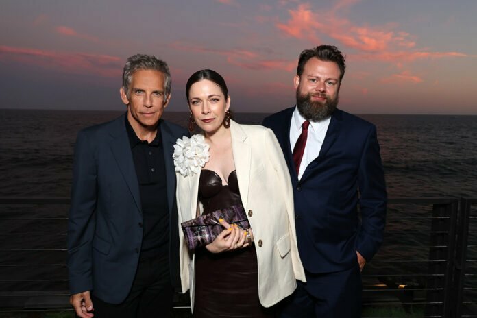 Ben Stiller, Jen Tullock and Dan Erickson attend the “Severance” FYC Emmy Q&A event in Malibu