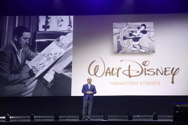 Alan Bergman, Chairman Disney Studios Content, speaks onstage during D23 Expo 2022 at Anaheim Convention Center in Anaheim, California on September 09, 2022.
