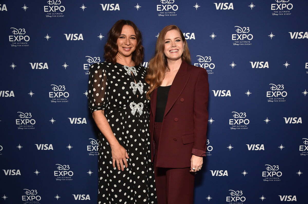 (L-R) Maya Rudolph and Amy Adams attend D23 Expo 2022 at Anaheim Convention Center in Anaheim, California on September 09, 2022