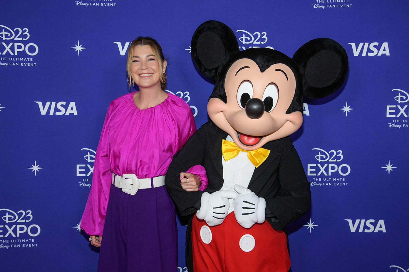 Ellen Pompeo, Mickey Mouse at the Opening Ceremony of D23 Expo 