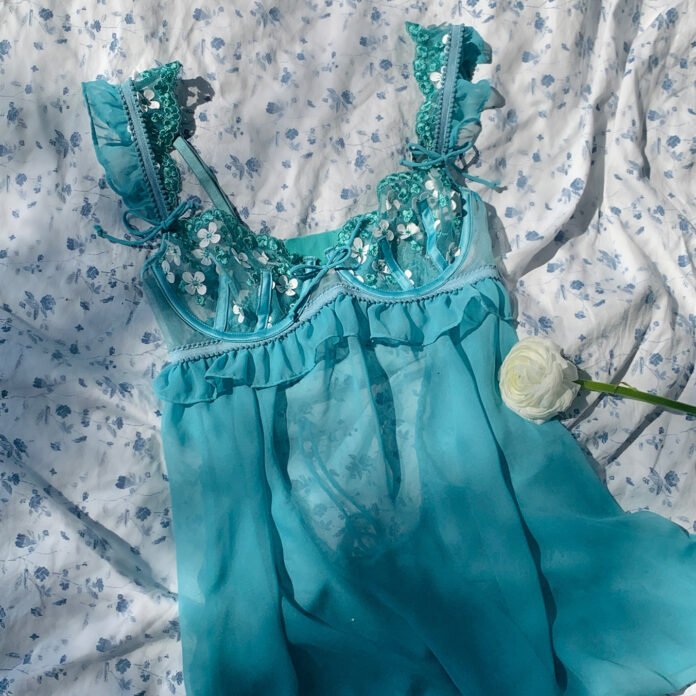 For Love and Lemons For Victoria's Secret Fall 2022 daisy embroidered slip dress