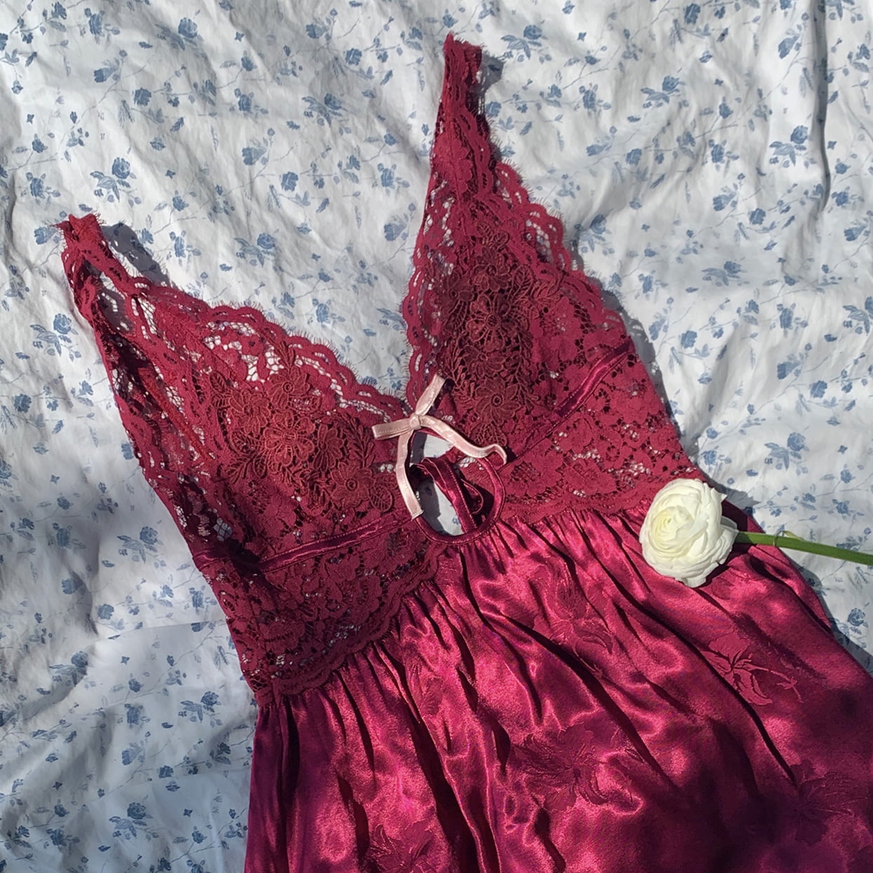 For Love and Lemons For Victoria's Secret Fall 2022 noelle sleeved slip dress