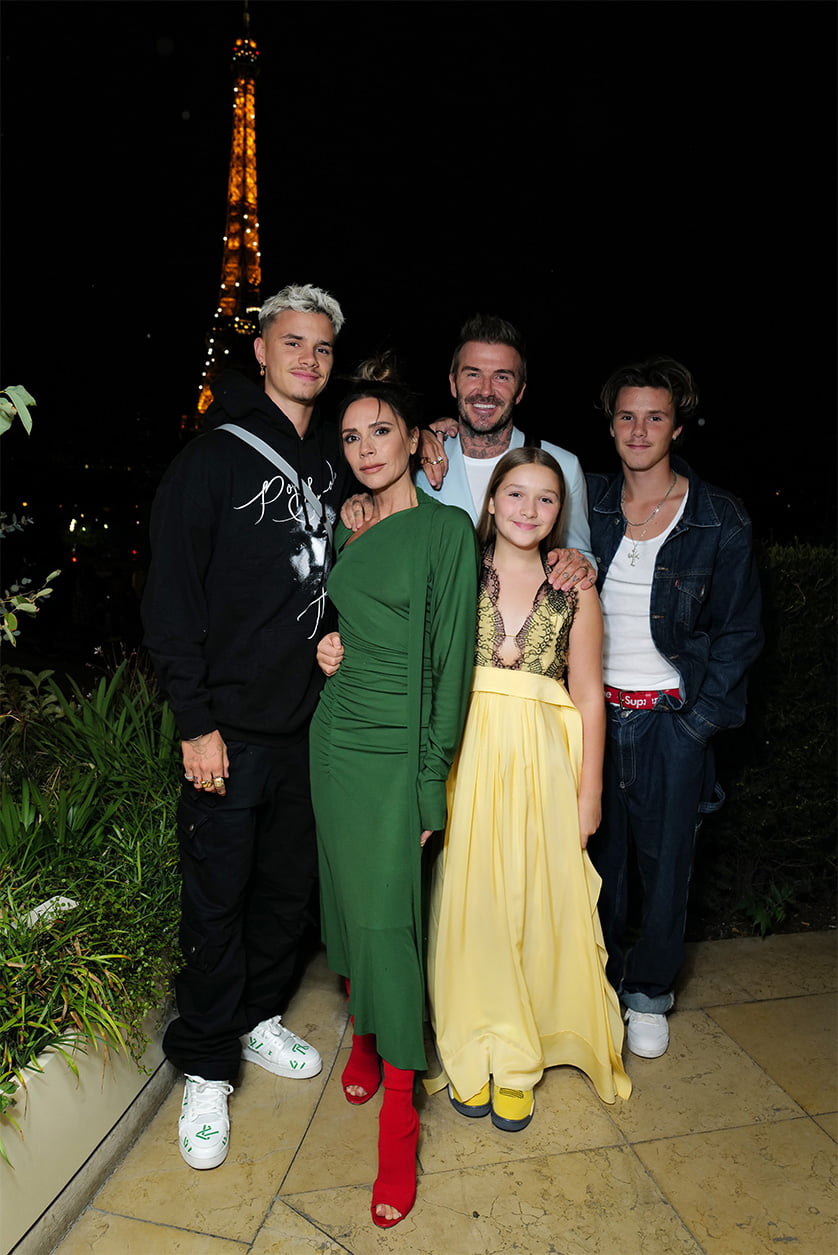 Victoria Beckham x Mytheresa Party - Romeo Beckham, Victoria Beckham, David Beckham, Harper Beckham, Cruz Beckham