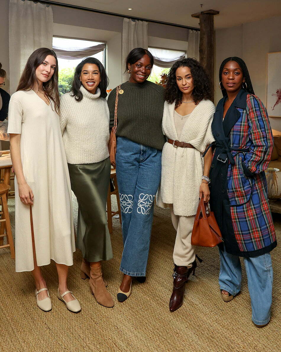 Jacquelyn Jablonski, Hannah Bronfman, Coco Bassey, Sai De Silva, Rajni Jacques - Mytheresa & Loro Piana Cocooning Collection Launch 