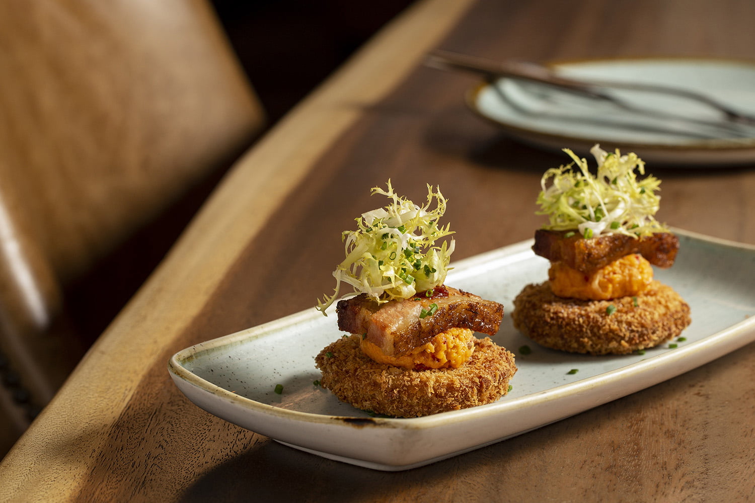 Yardbird Fried Green Tomato & Crispy Pork Belly