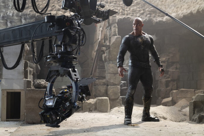 DWAYNE JOHNSON on the set of New Line Cinema’s action adventure “BLACK ADAM,” a Warner Bros. Pictures release.