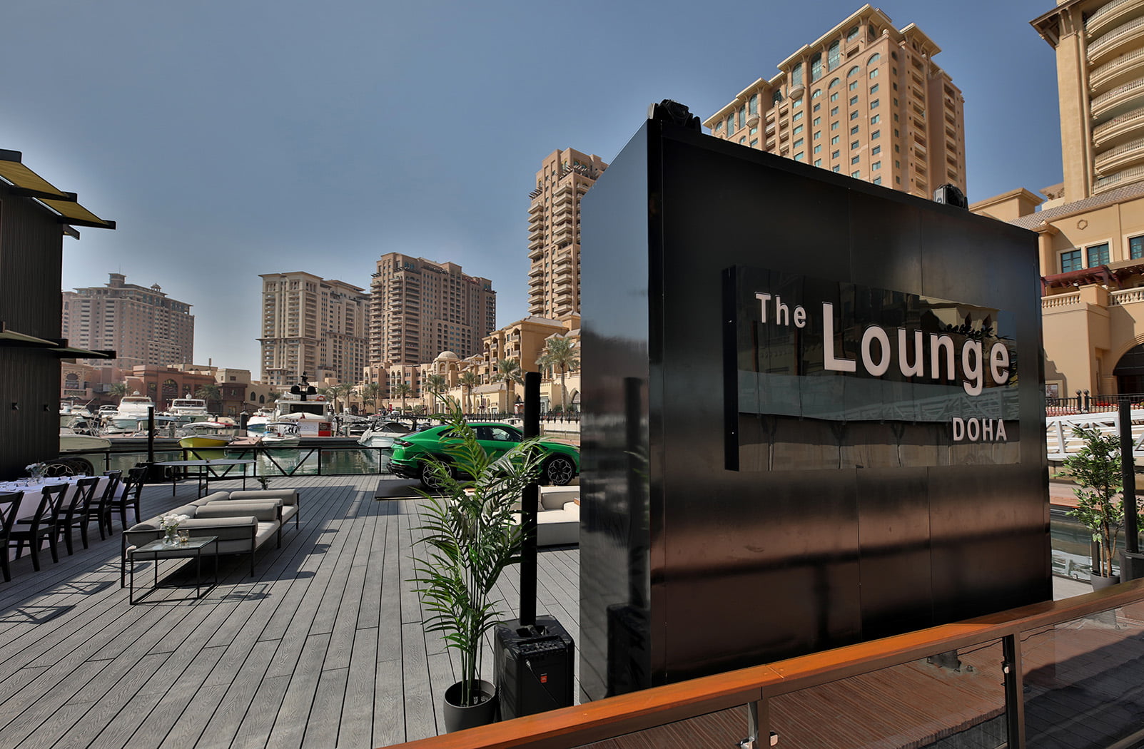 Lamborghini’s floating pop-up Lounge in Doha
