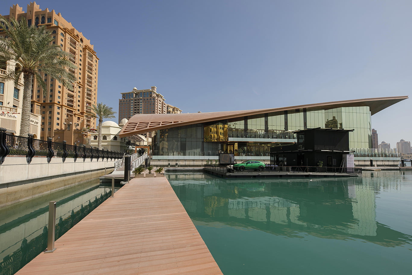 Lamborghini’s floating pop-up Lounge in Doha