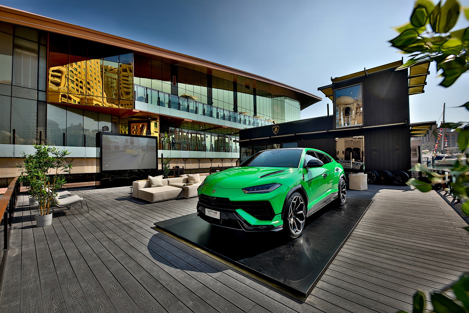 Lamborghini’s floating pop-up Lounge in Doha