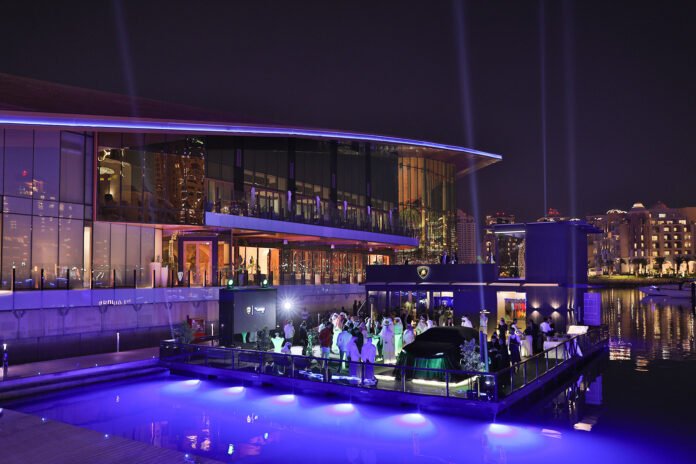 Lamborghini’s floating pop-up Lounge in Doha opening event