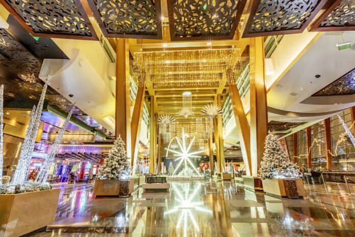 2022 Holiday display at ARIA Resort in Vegas