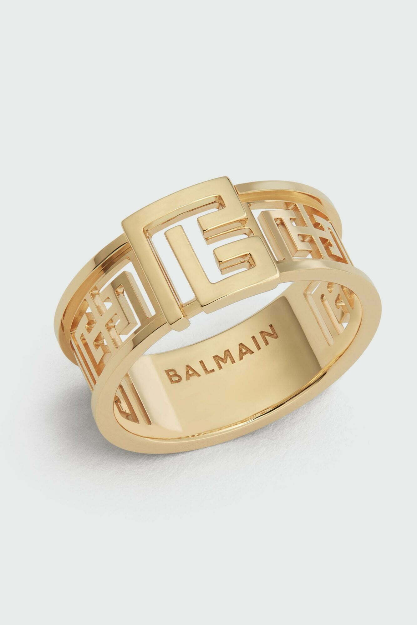 Balmain Labyrinth Frieze Yellow Gold Ring