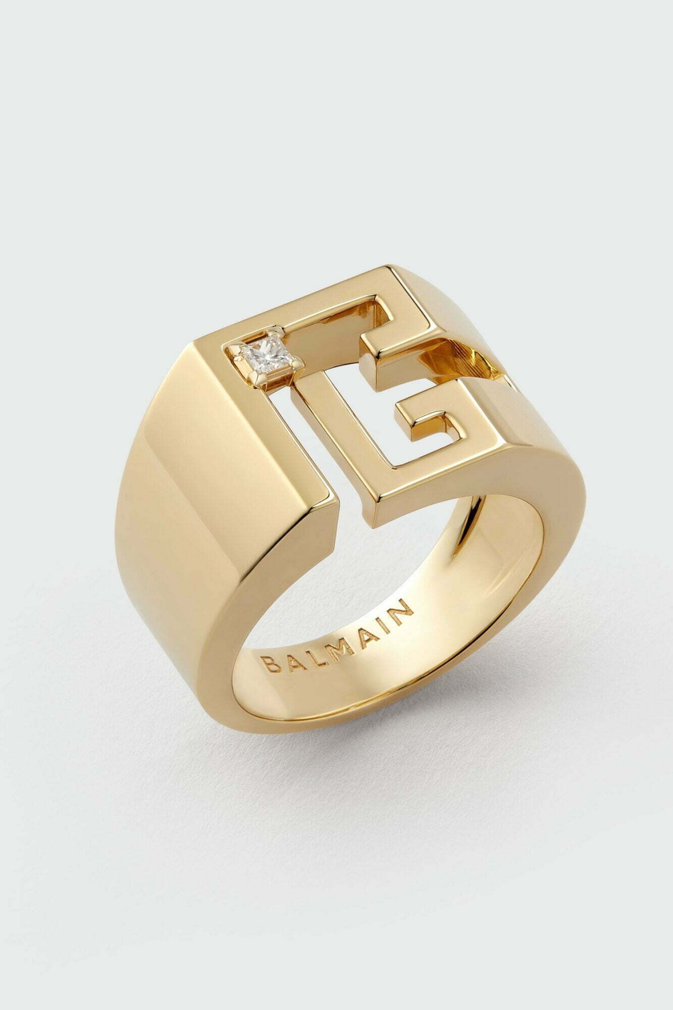 Balmain Labyrinth PB Yellow Gold and Diamond Ring