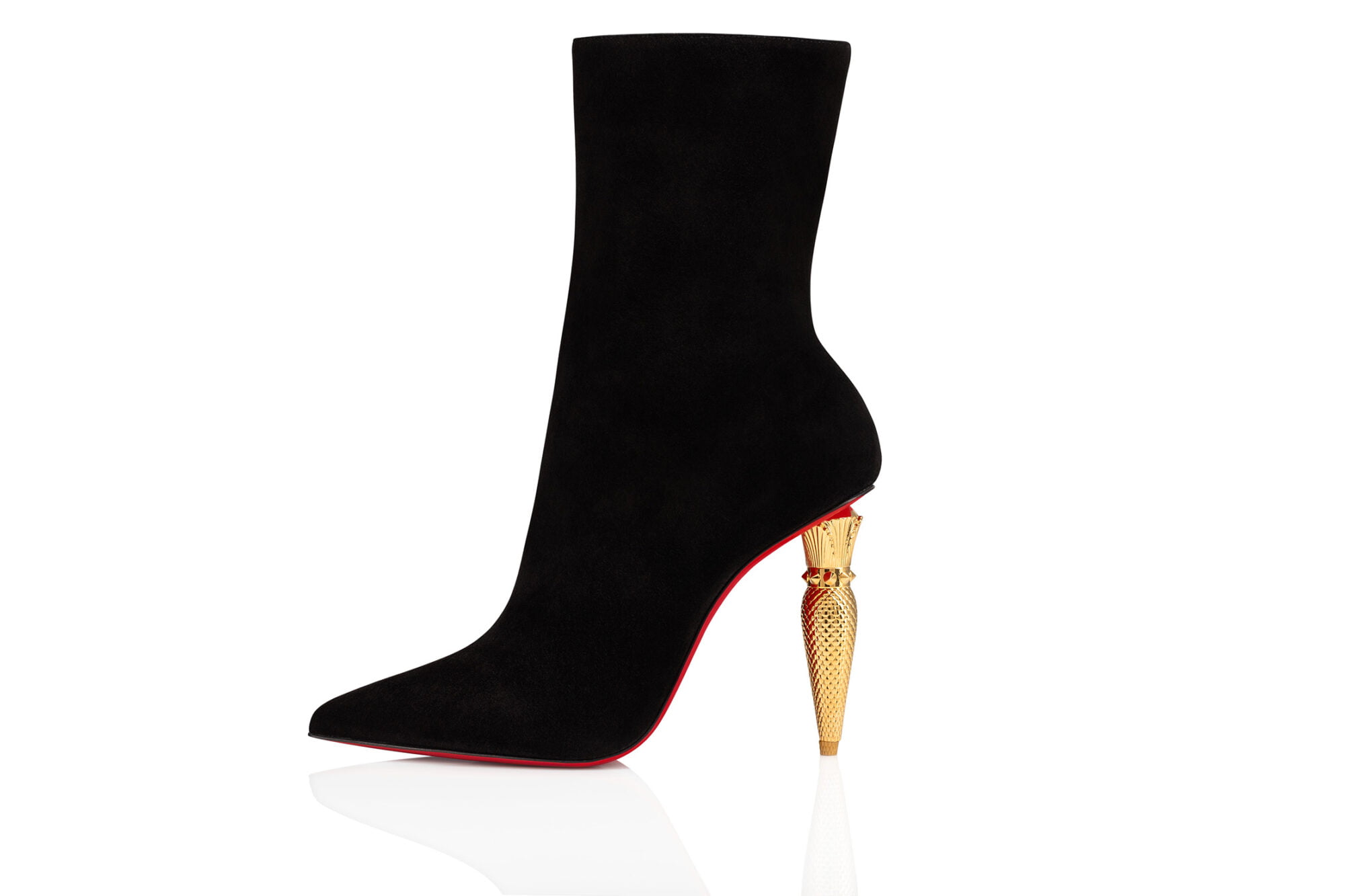 Christian Louboutin Lipbooty Suede High-Heel Booties