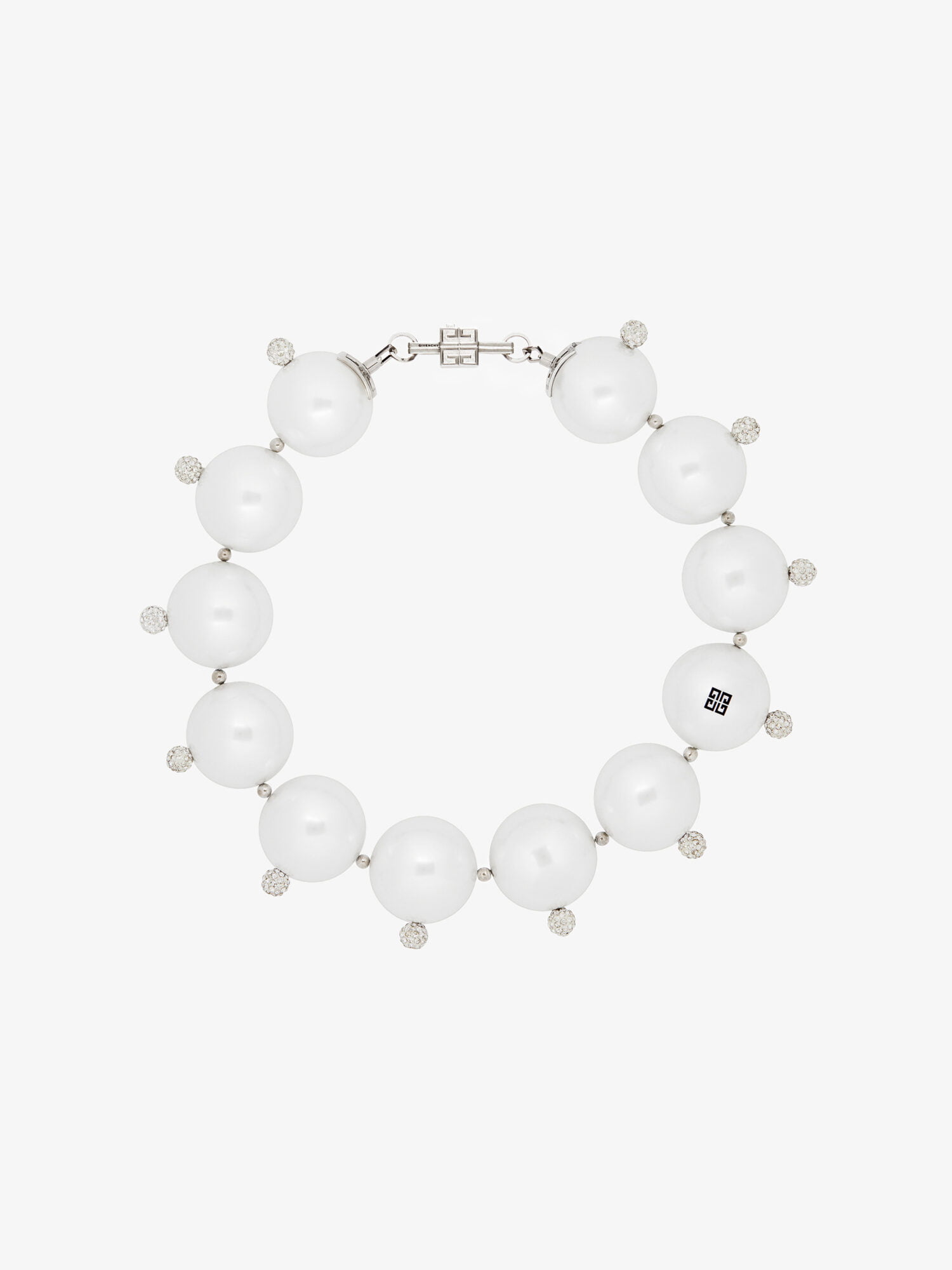 Givenchy 4G Chunky Pearl & Crystal Necklace