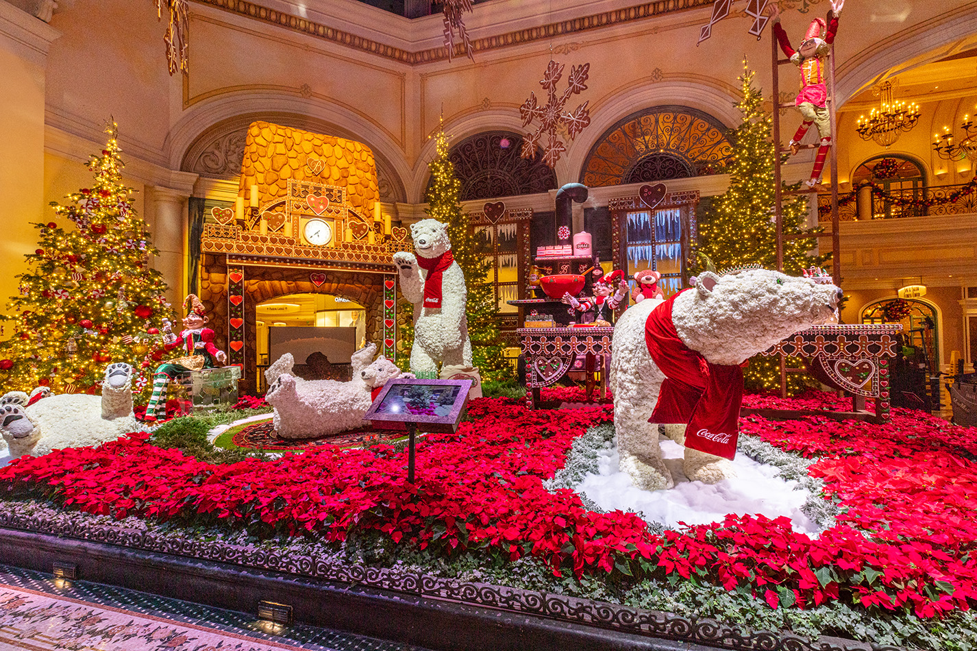 2022 Holiday display at Bellagio’s Conservatory & Botanical Gardens - South Bed