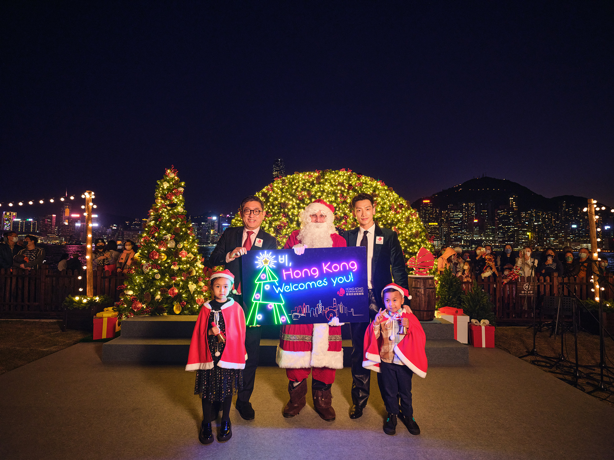 Lighting ceremony at Hong Kong WinterFest’s Christmas Wonderland