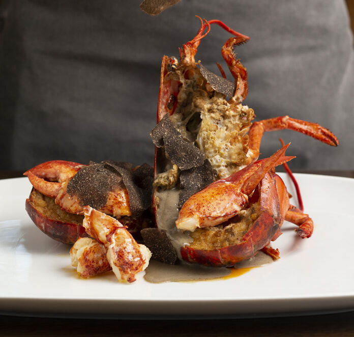 CUT Whole Roasted Maine Lobster with truffles