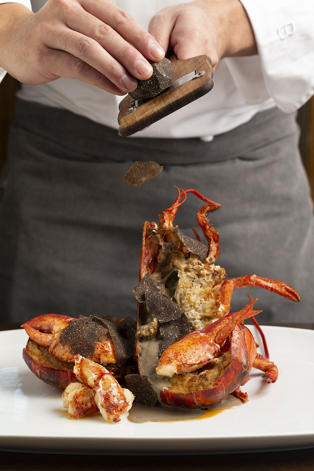 CUT Whole Roasted Maine Lobster with truffles