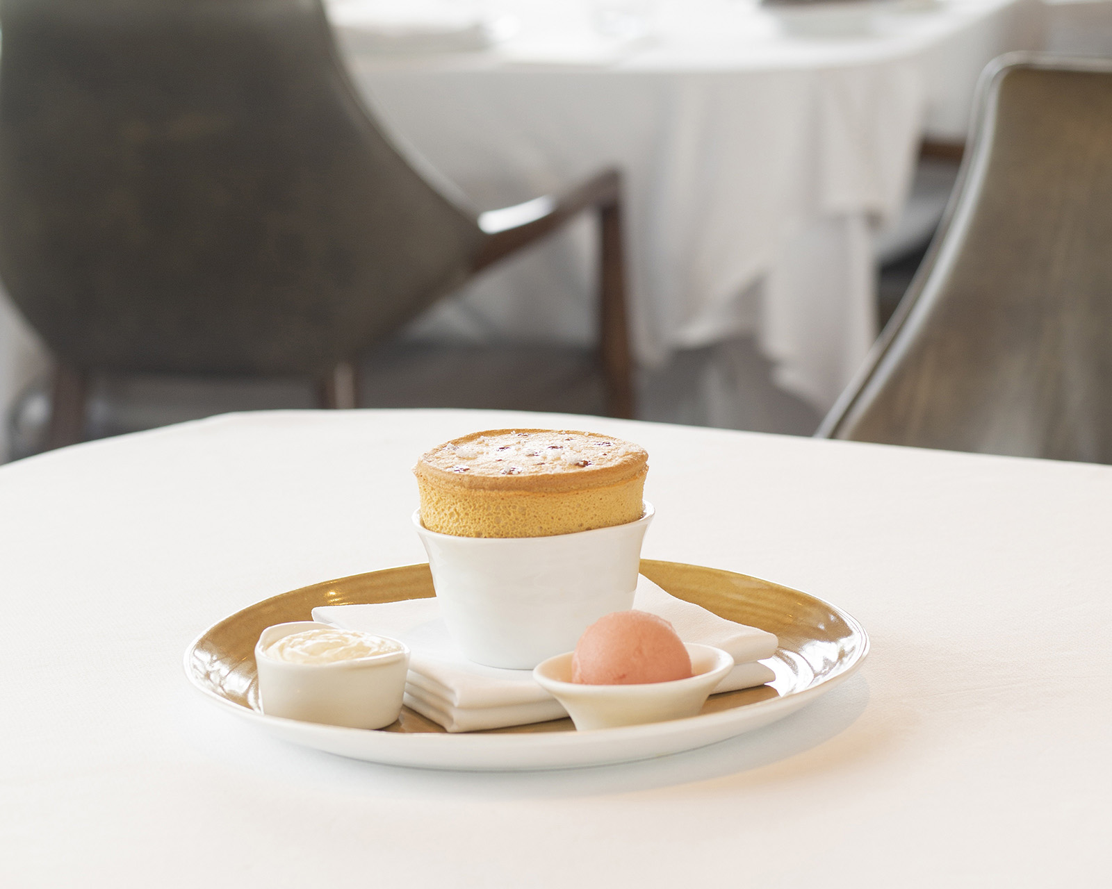 Spago Dining Room by Wolfgang Puck_Caramel Souffle