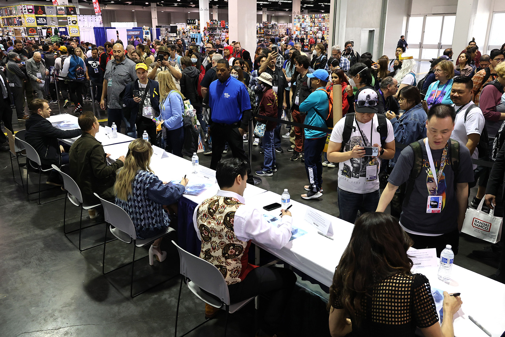 Anaheim, CA - March 24, 2023: Nick Stahl, Mark Dacascos, Madison Iseman, Diego Tinoco and Famke Janssen attend the WONDERCON panel for Stage 6 Films and Toei Animation KNIGHTS OF THE ZODIAC at the Anaheim Convention Center.