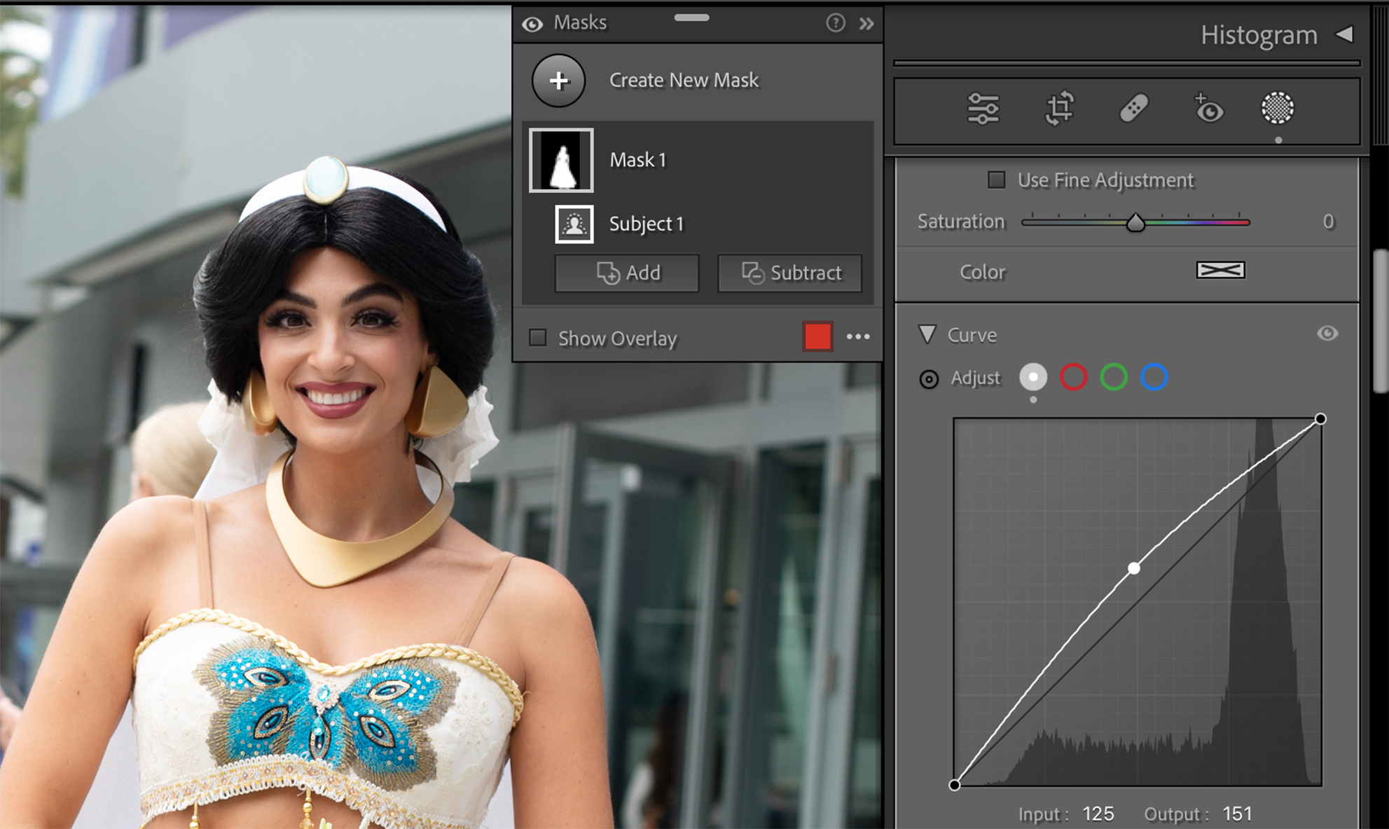 Lightroom Masking with Curve (Photo by Julie Nguyen)