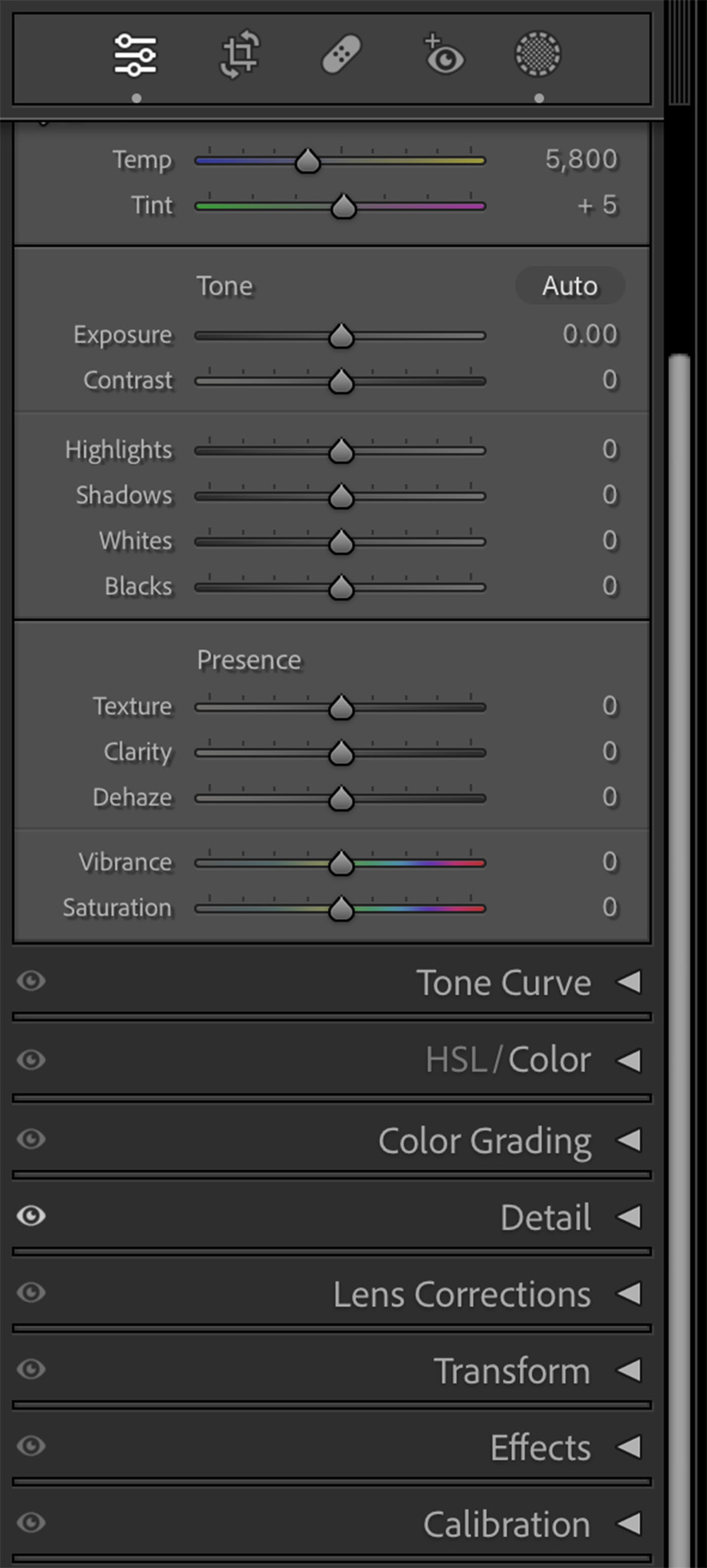 Lightroom Eye Indicator